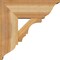 Ekena Millwork Balboa Traditional Rough Sawn Bracket w/ Offset Brace, Western Red Cedar, 8"W x 20"D x 20"H BKT0806X20X20BOA01RWR - alternate 3